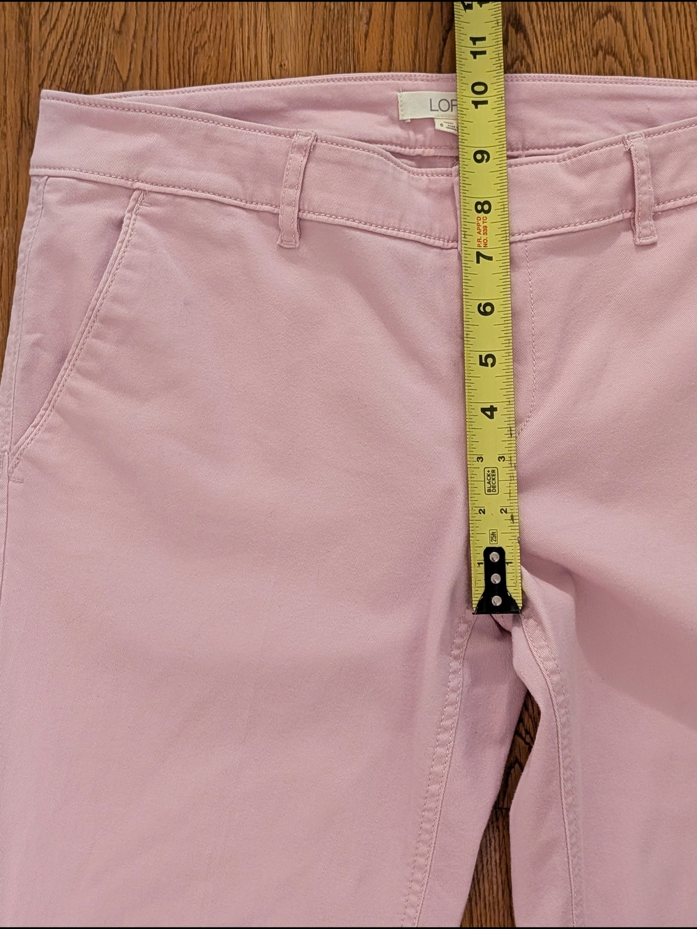 LOFT Light Pink Girlfriend Cotton Ankle Pants - Picture 12 of 14